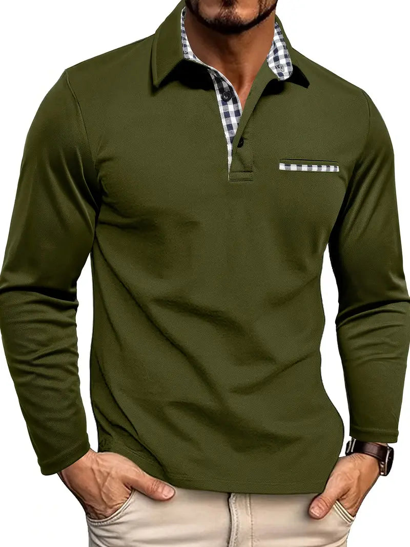 Kai | Lässiges Langarm-Poloshirt