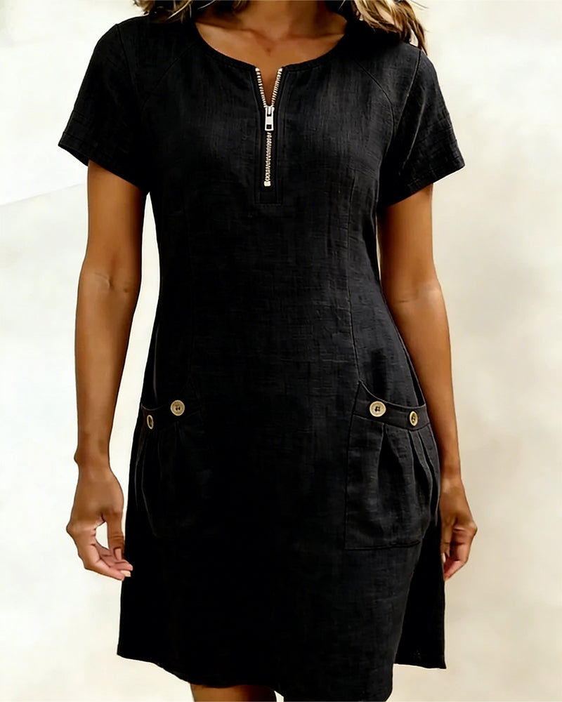 Leinenkleid in A-Linie
