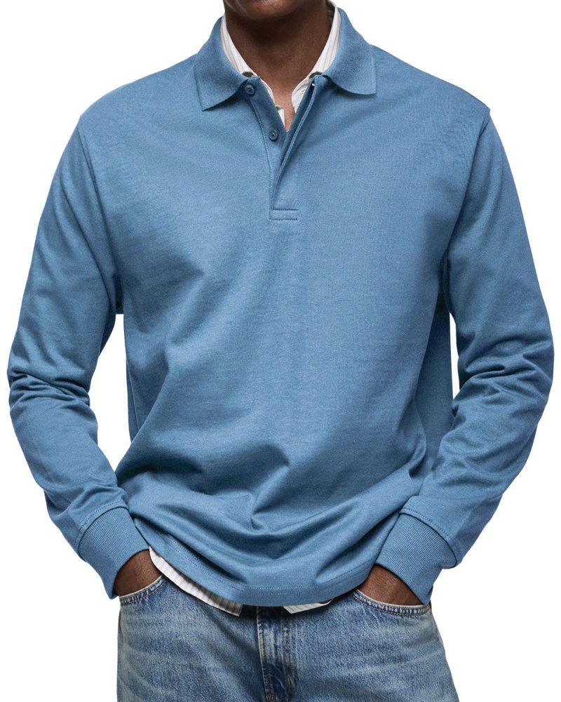 Felix | Luxus Langarm-Poloshirt