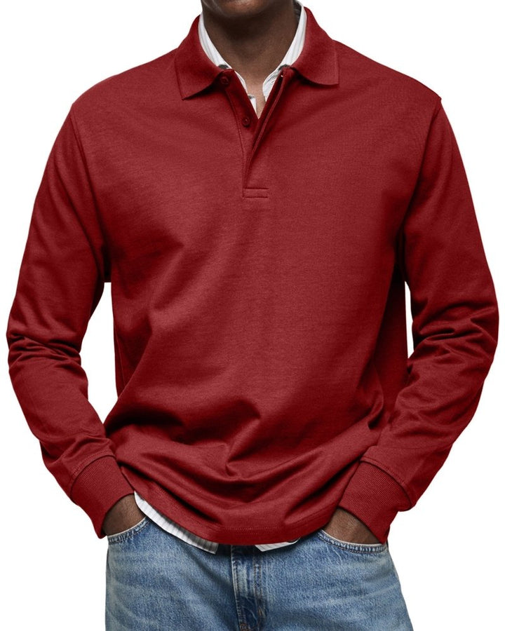 Felix | Luxus Langarm-Poloshirt