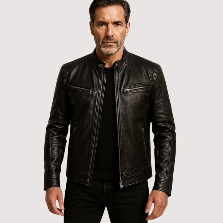 Massimo – Zeitlose Bikerjacke aus veganem Leder