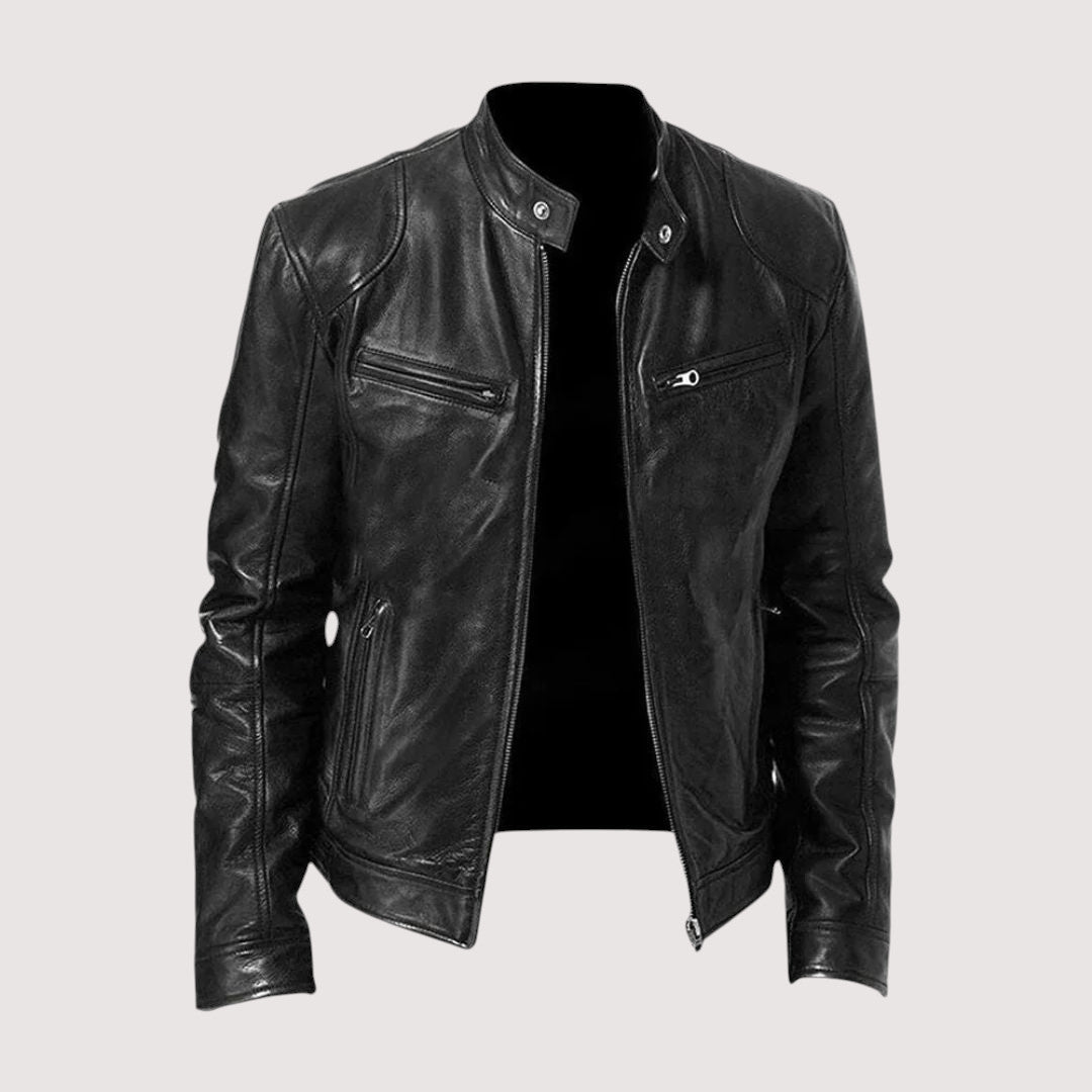 Massimo – Zeitlose Bikerjacke aus veganem Leder