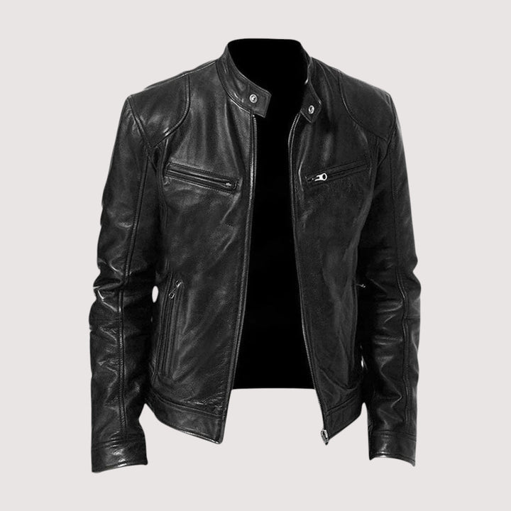 Massimo – Zeitlose Bikerjacke aus veganem Leder