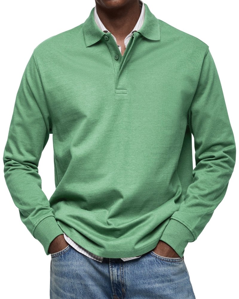 Felix | Luxus Langarm-Poloshirt