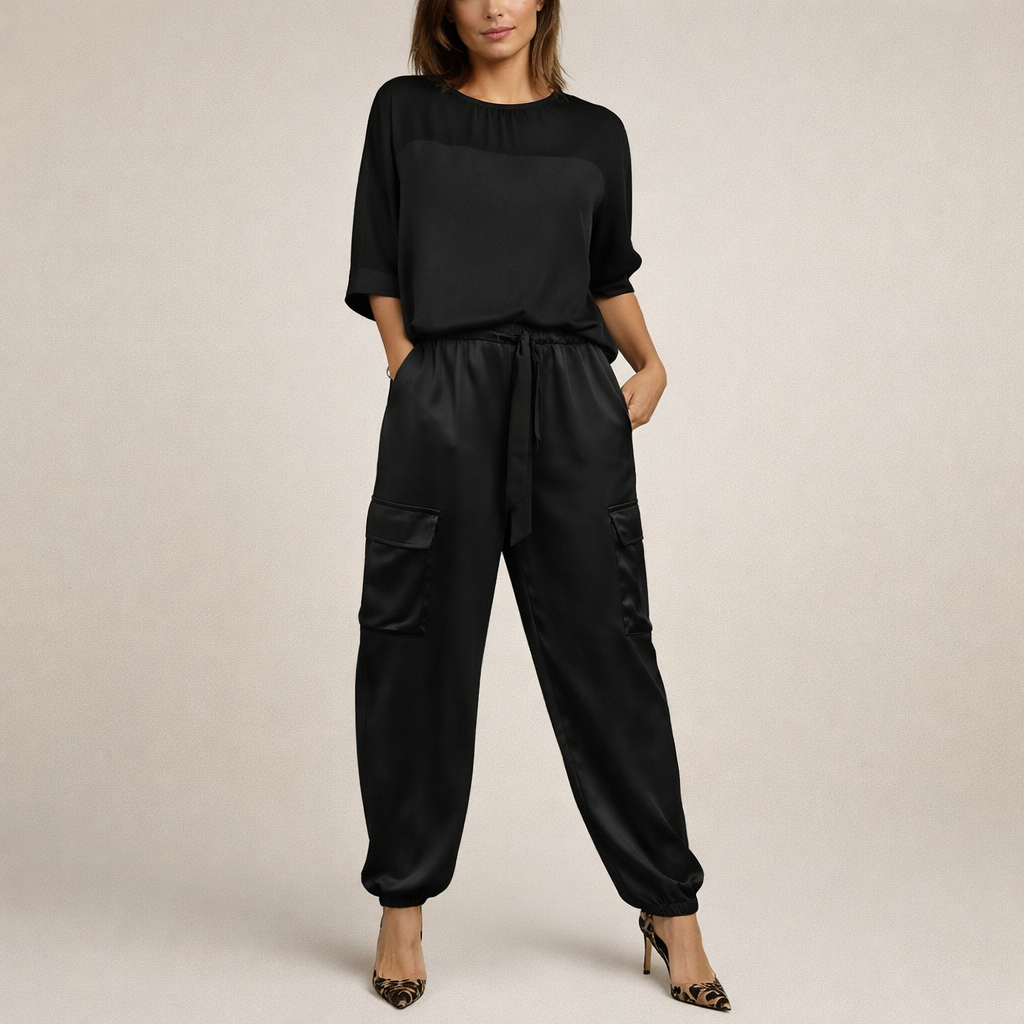 Erin | Lässiges Satin Cargo Set