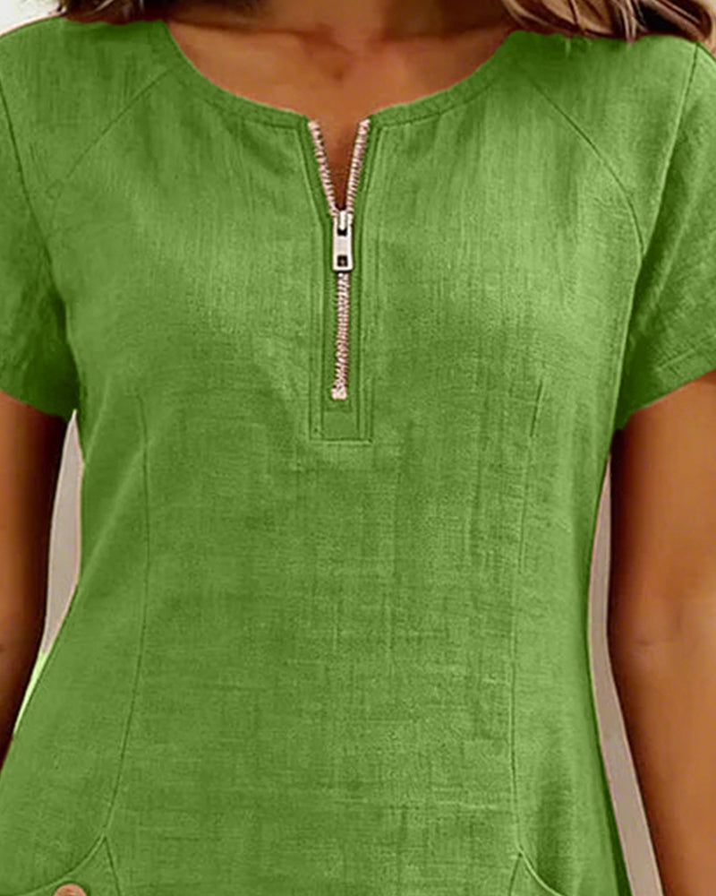 Leinenkleid in A-Linie