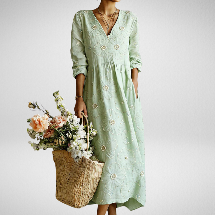 LENA | FLORAL MIDI-KLEID