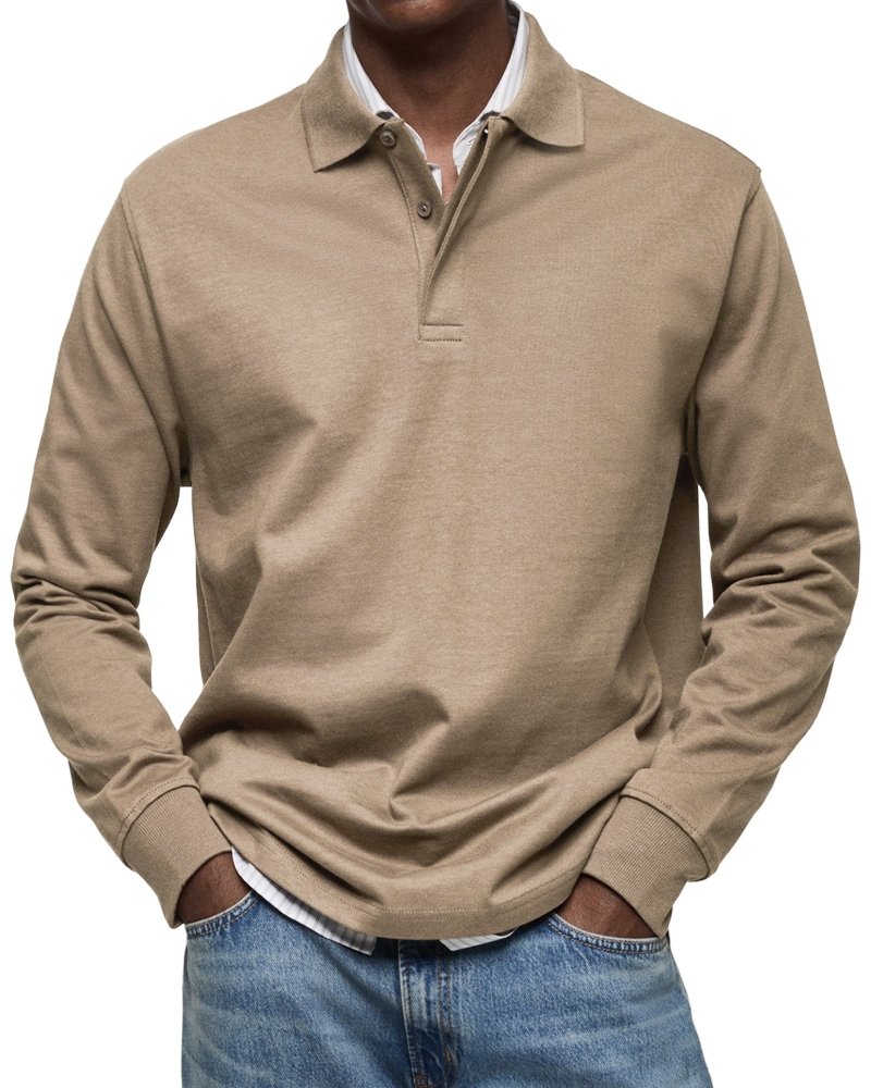 Felix | Luxus Langarm-Poloshirt