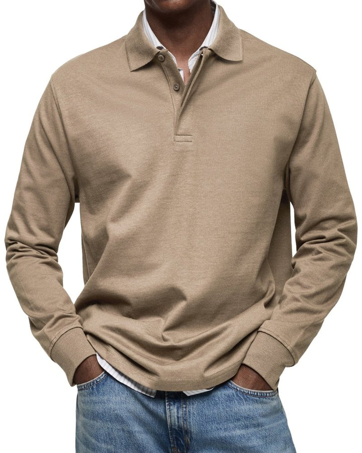 Felix | Luxus Langarm-Poloshirt
