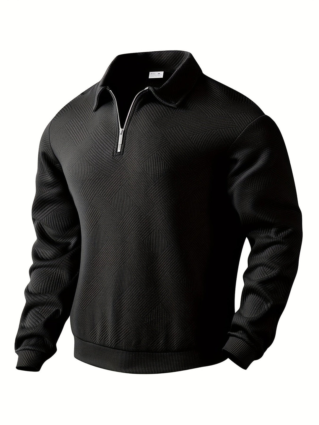 Rafael | Vintage-Zip-Pullover mit geometrischem Design