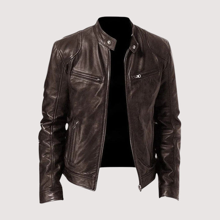 Massimo – Zeitlose Bikerjacke aus veganem Leder