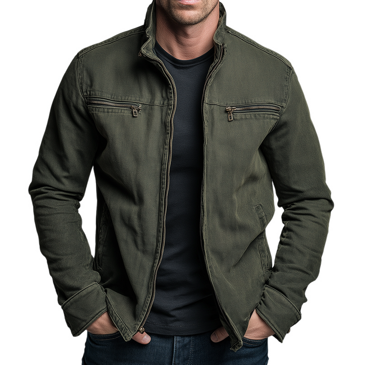 Raufeld – Vintage Baumwoll-Zip-Jacke
