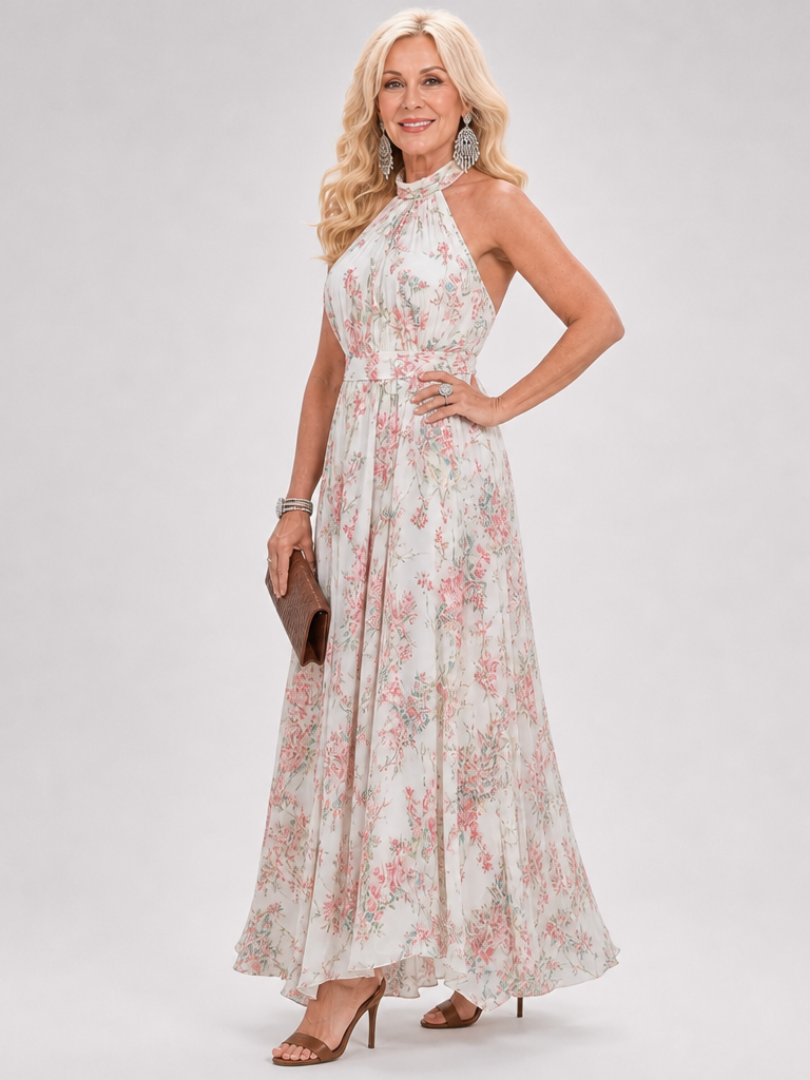 Guinevere | Floraler Print Fließendes Midi Kleid