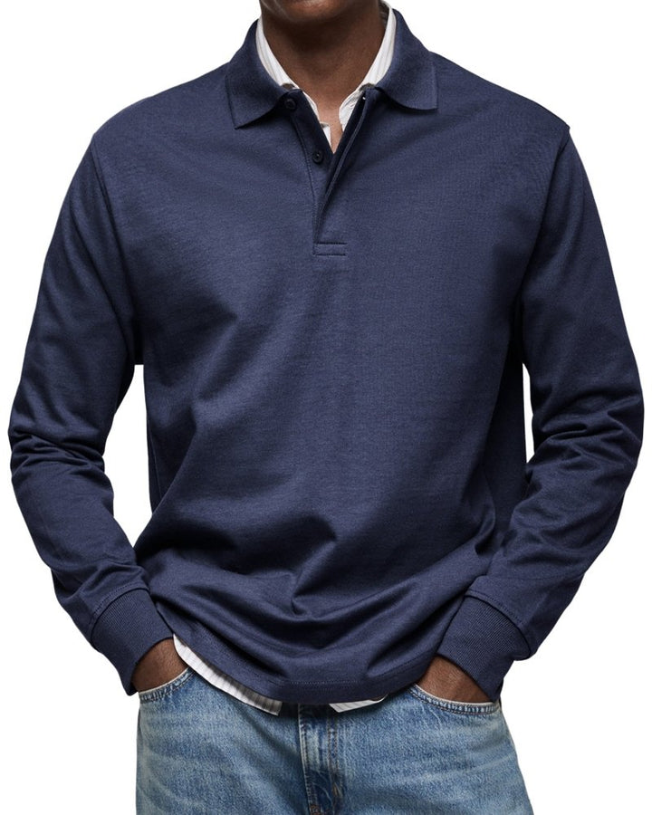 Felix | Luxus Langarm-Poloshirt