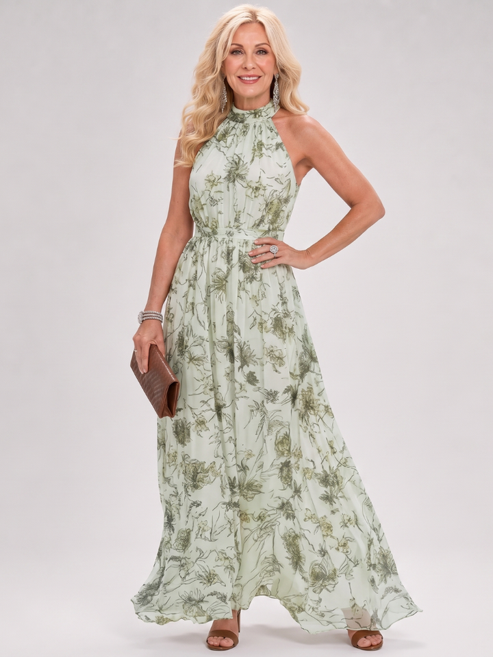 Guinevere | Floraler Print Fließendes Midi Kleid