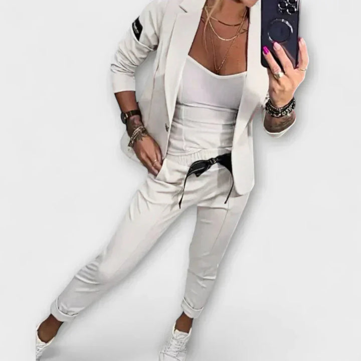 Vionne | Elegantes Set aus Top, Jacke und Hose