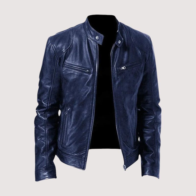 Massimo – Zeitlose Bikerjacke aus veganem Leder