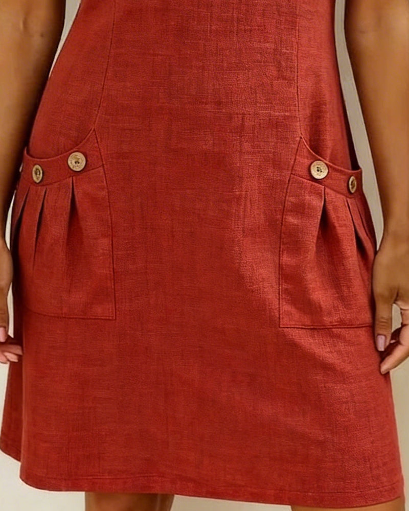 Leinenkleid in A-Linie