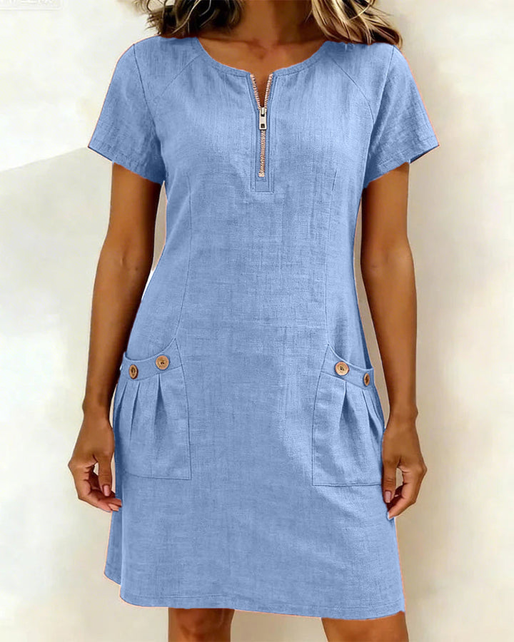 Leinenkleid in A-Linie