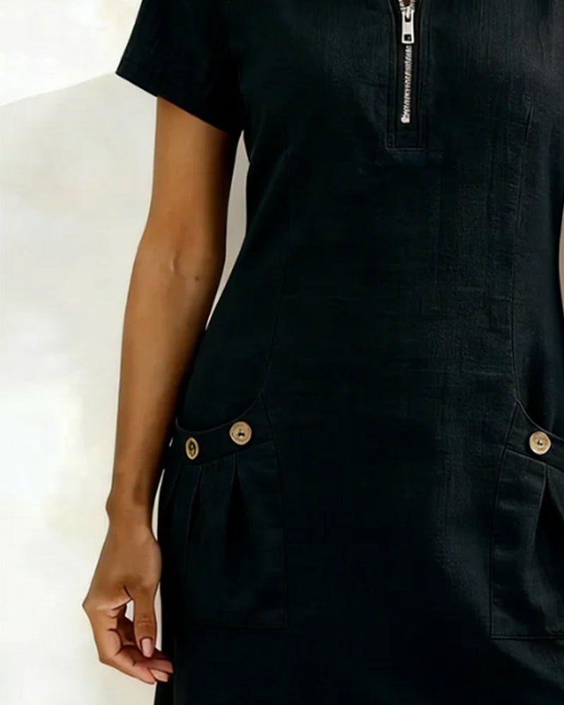 Leinenkleid in A-Linie