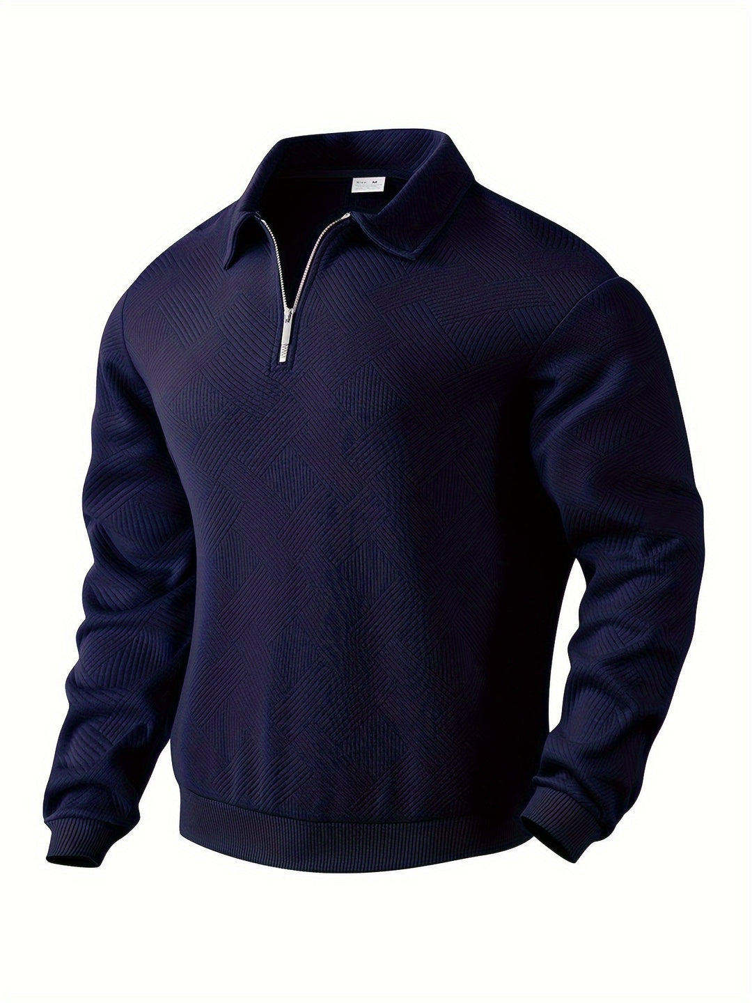 Rafael | Vintage-Zip-Pullover mit geometrischem Design