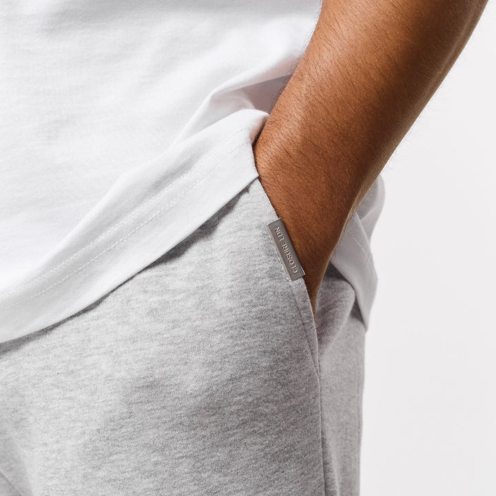 Leonard - Relaxed Fit Offene Jogger-Grau Meliert