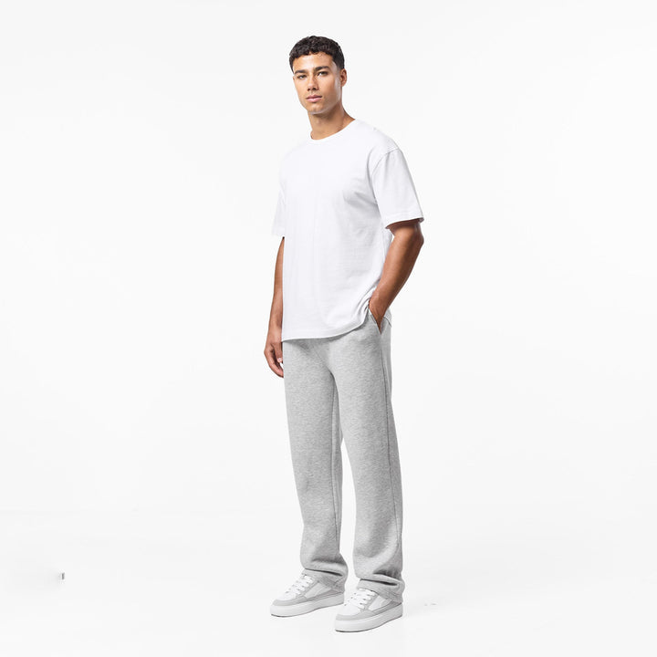 Leonard - Relaxed Fit Offene Jogger-Grau Meliert
