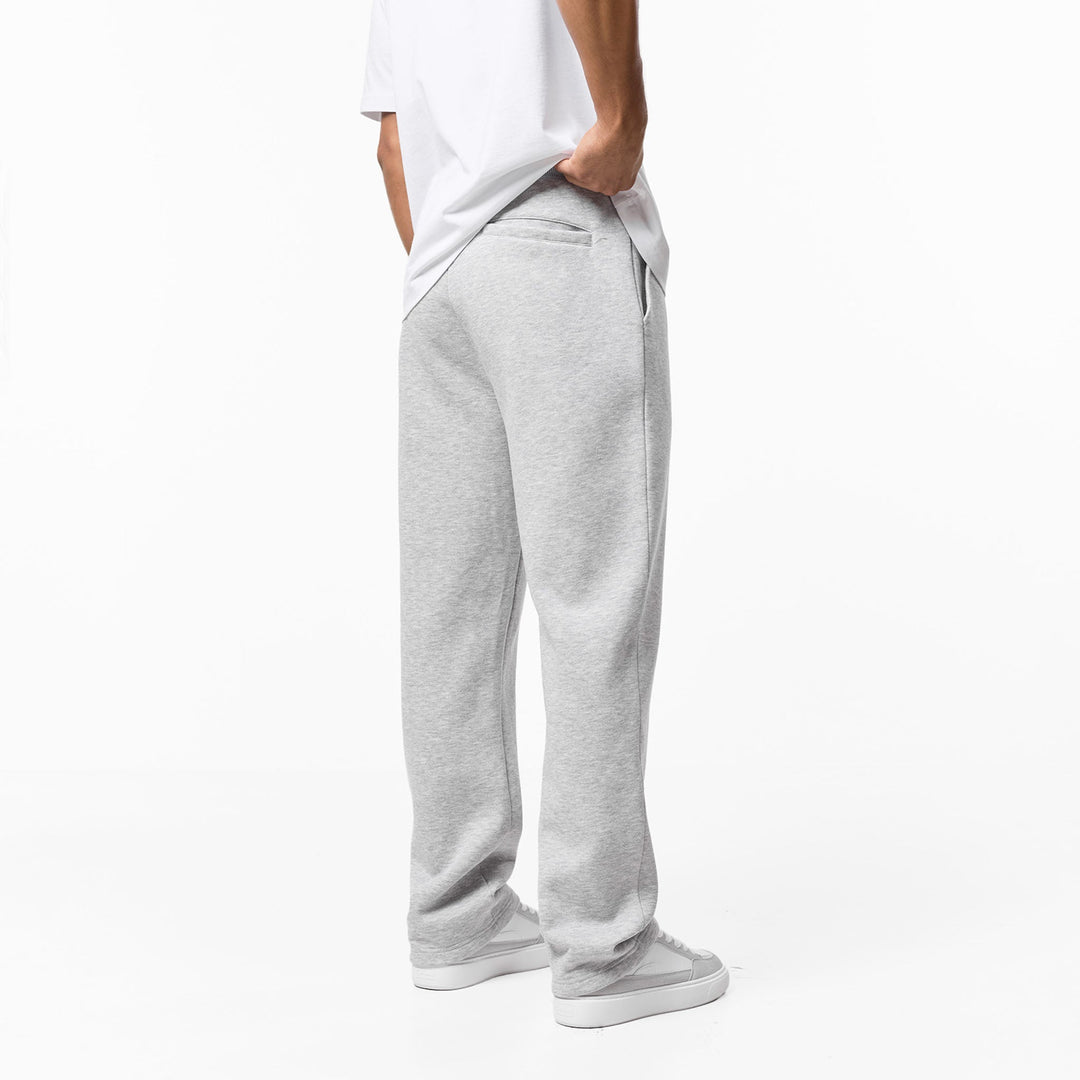 Leonard - Relaxed Fit Offene Jogger-Grau Meliert