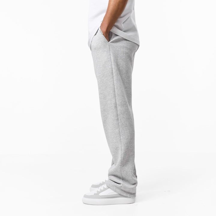 Leonard - Relaxed Fit Offene Jogger-Grau Meliert