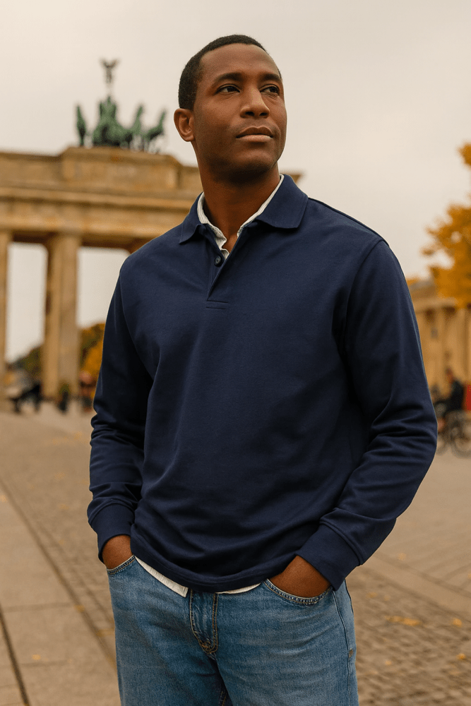 Felix | Luxus Langarm-Poloshirt