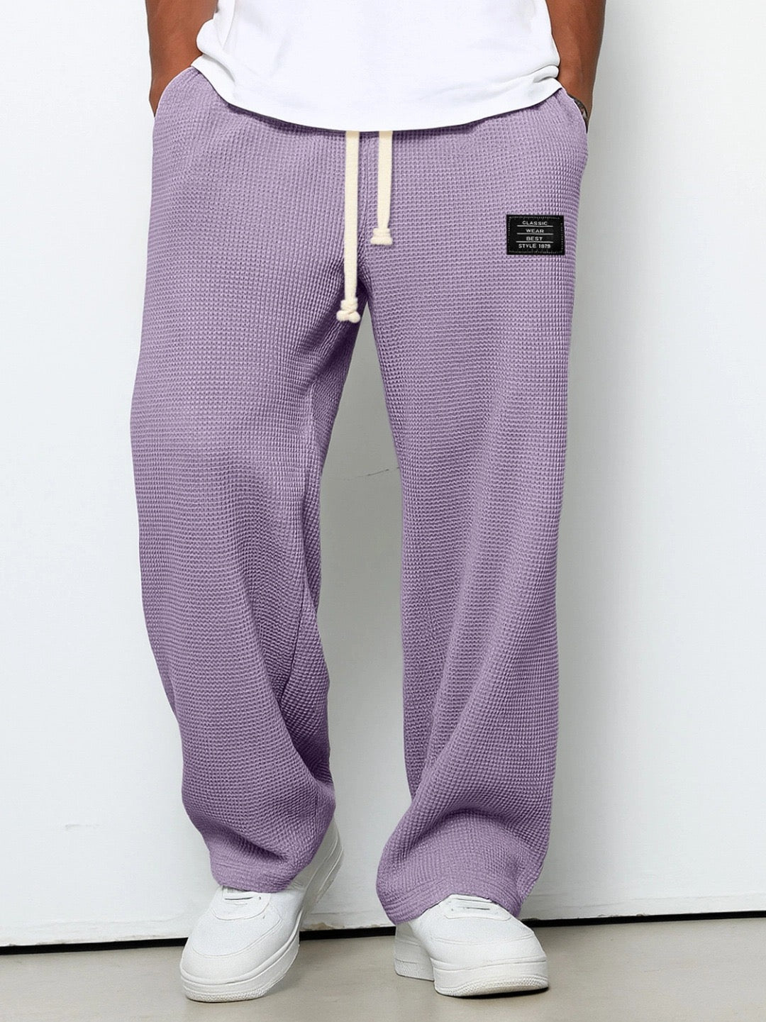 LISANDRO | WEITE HOSE MIT WABENSTRUKTUR