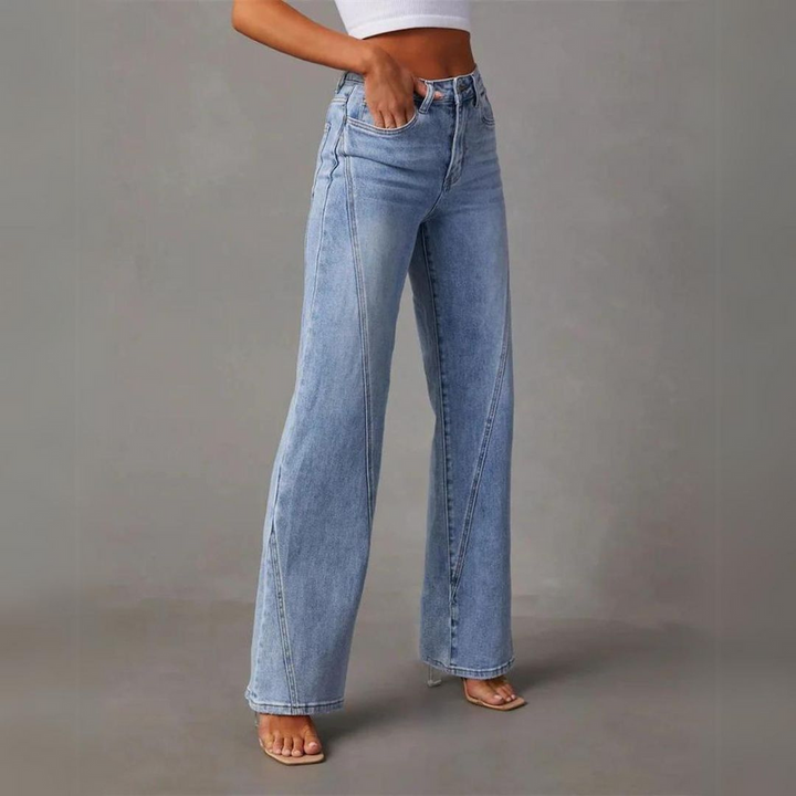 Weite Jeans mit hoher taille