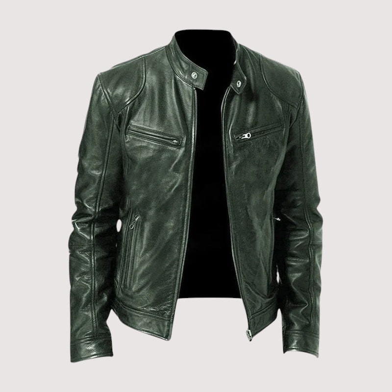 Massimo – Zeitlose Bikerjacke aus veganem Leder