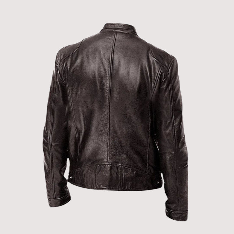 Massimo – Zeitlose Bikerjacke aus veganem Leder