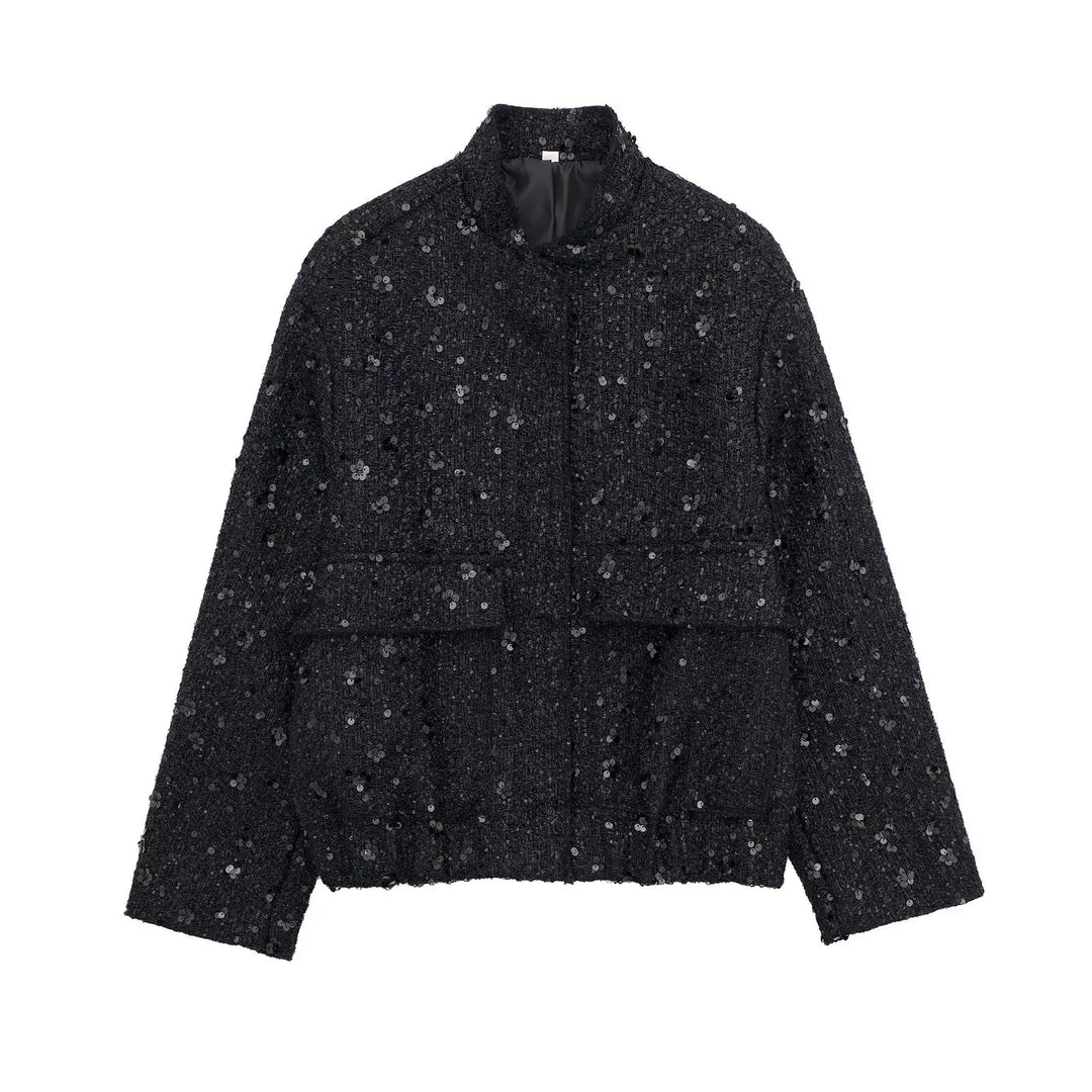 LANI | Elegante Perlen-Pailletten-Jacke