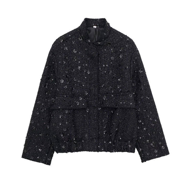 LANI | Elegante Perlen-Pailletten-Jacke