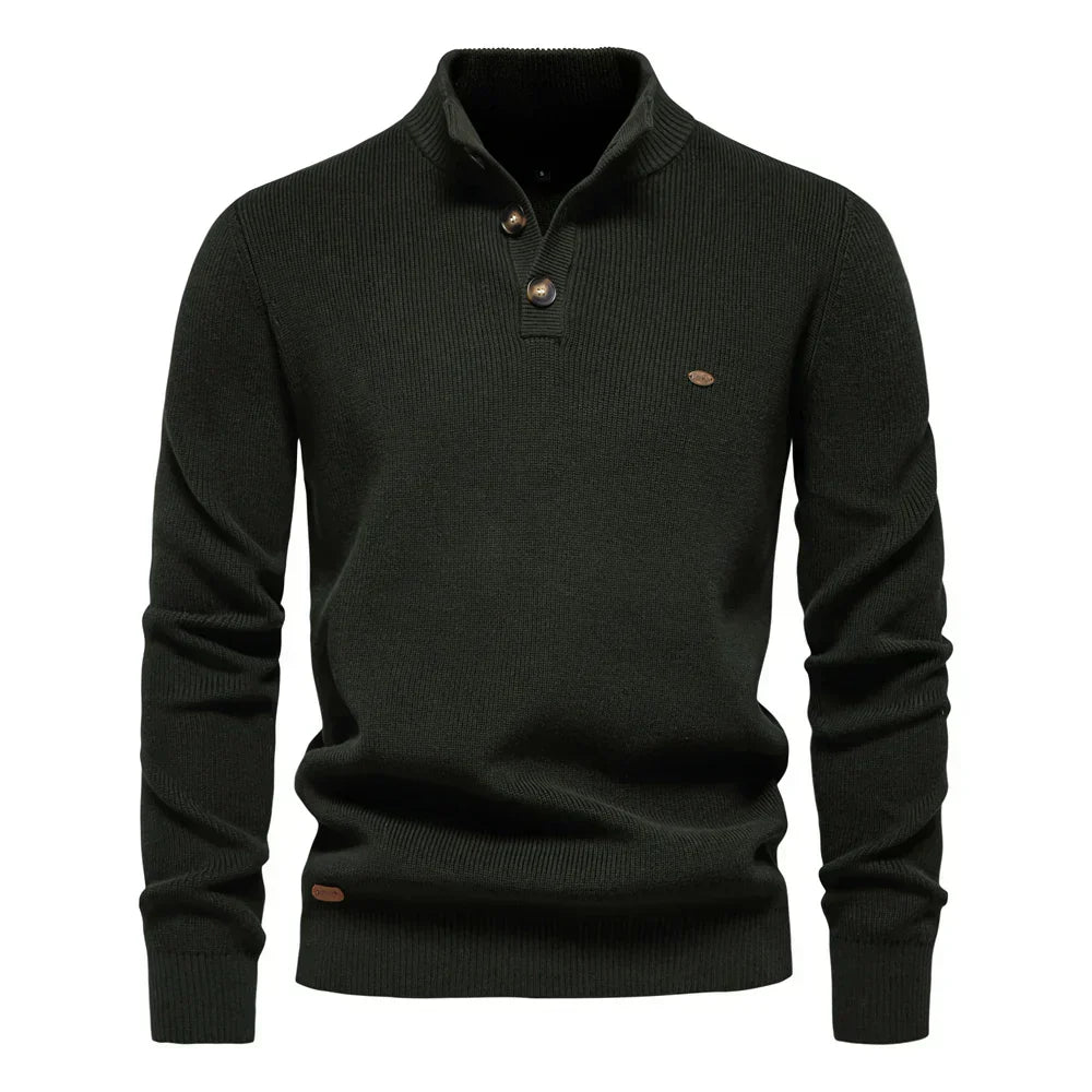 Konrad - Stilvoller Herrenpullover mit Knopfdesign