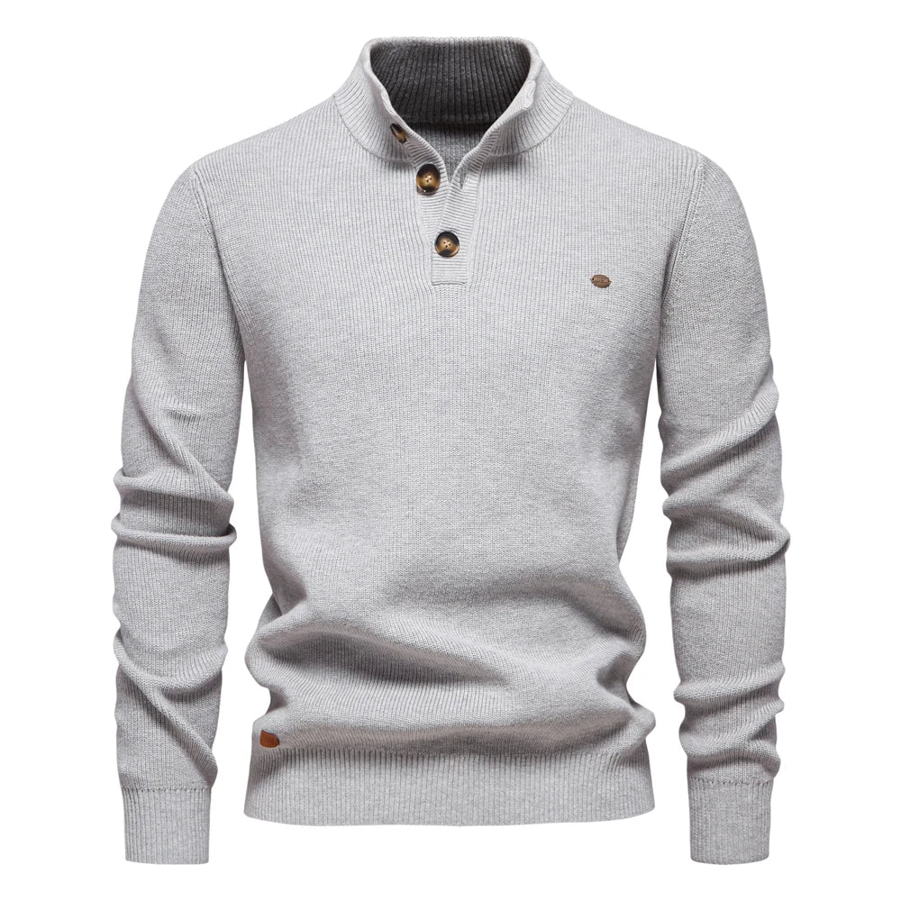 Konrad - Stilvoller Herrenpullover mit Knopfdesign