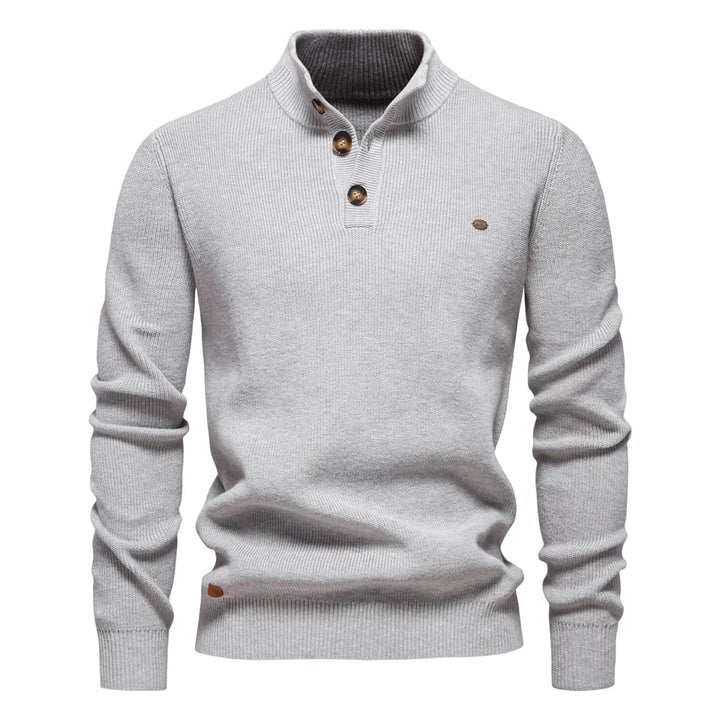 Konrad - Stilvoller Herrenpullover mit Knopfdesign