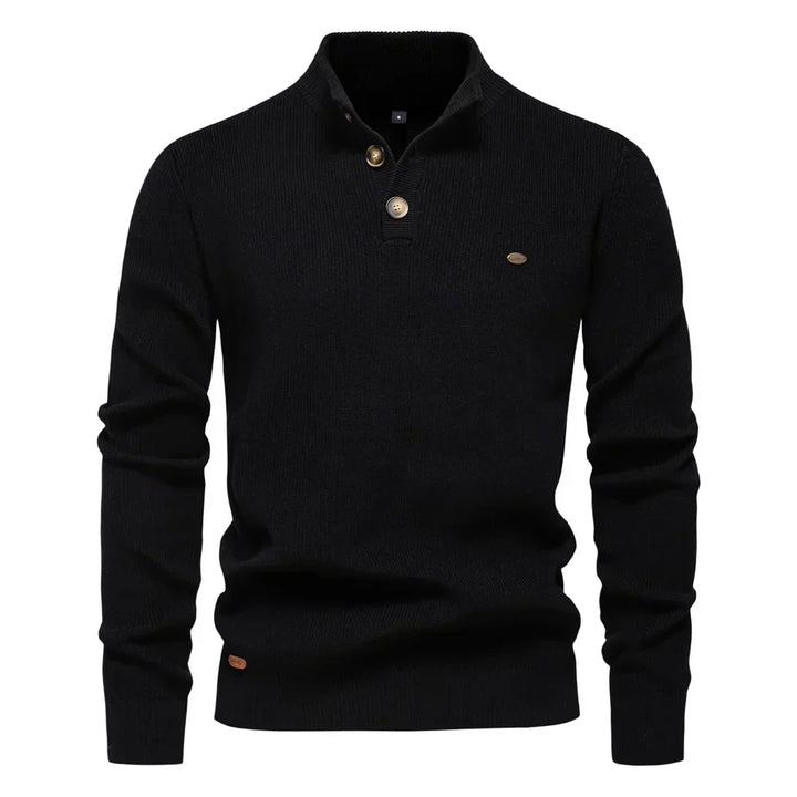 Konrad - Stilvoller Herrenpullover mit Knopfdesign
