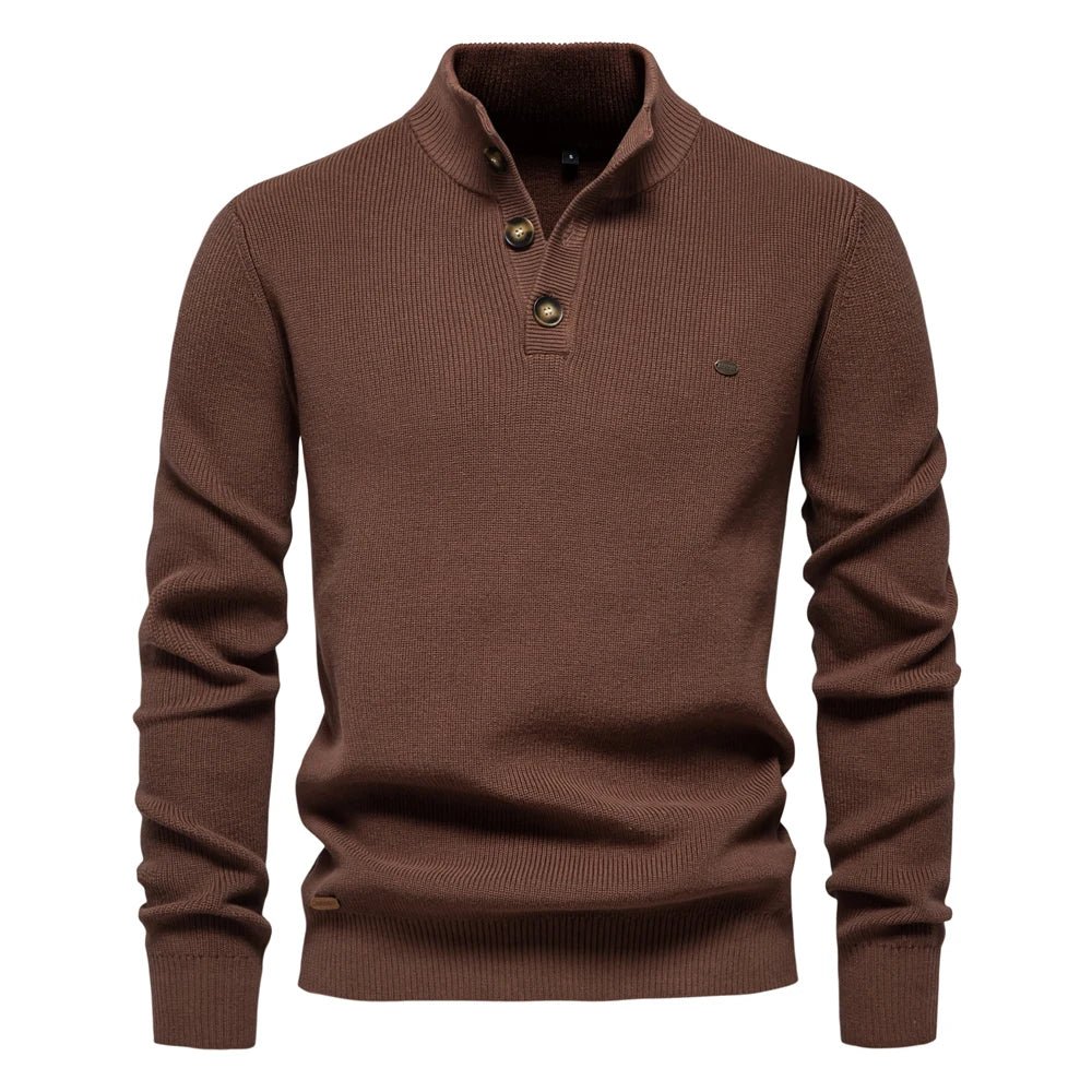 Konrad - Stilvoller Herrenpullover mit Knopfdesign