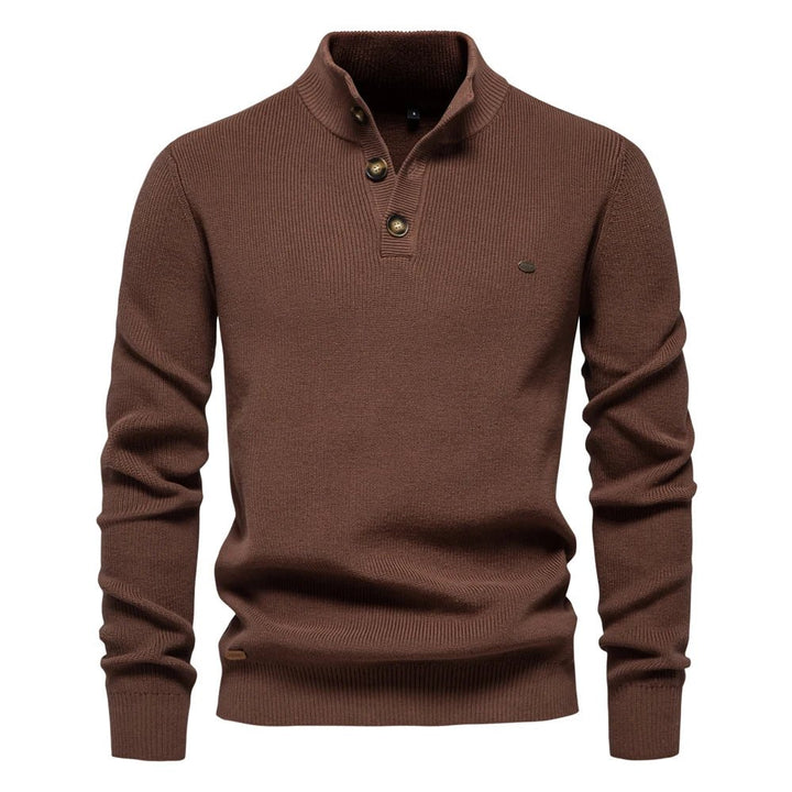 Konrad - Stilvoller Herrenpullover mit Knopfdesign