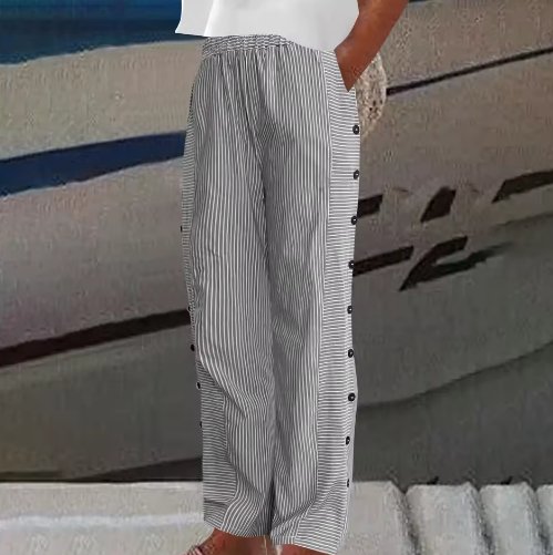 REA | BEQUEME GESTREIFTE FREIZEITHOSE