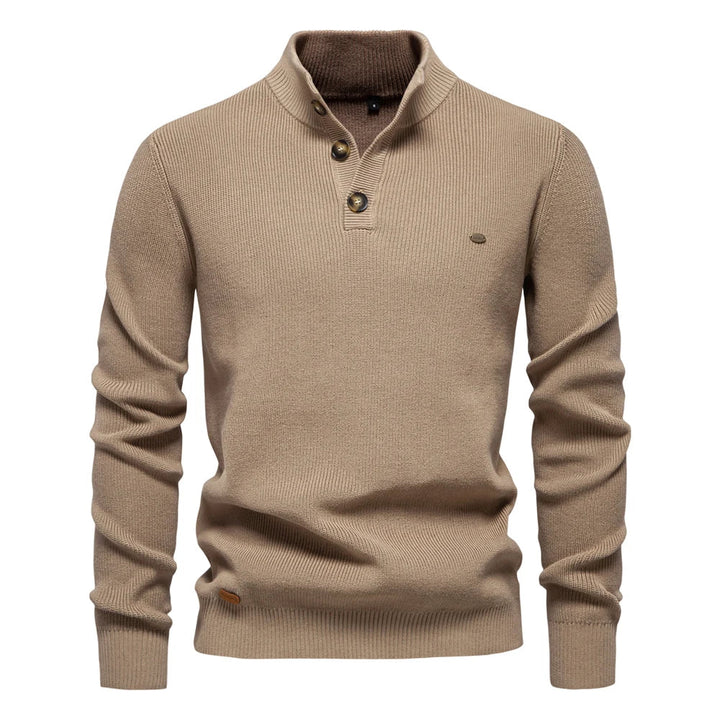 Konrad - Stilvoller Herrenpullover mit Knopfdesign