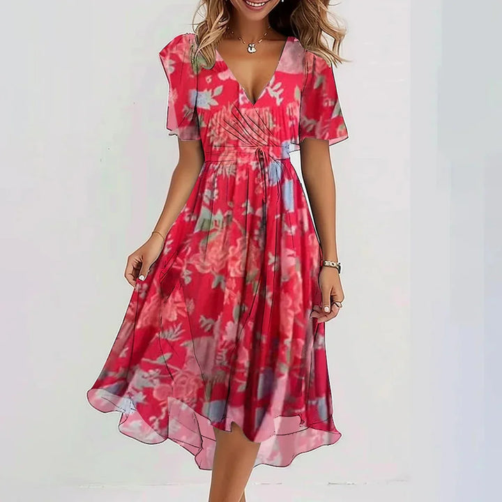 Elegantes, luftiges Kleid mit bauchbedeckendem Schnitt