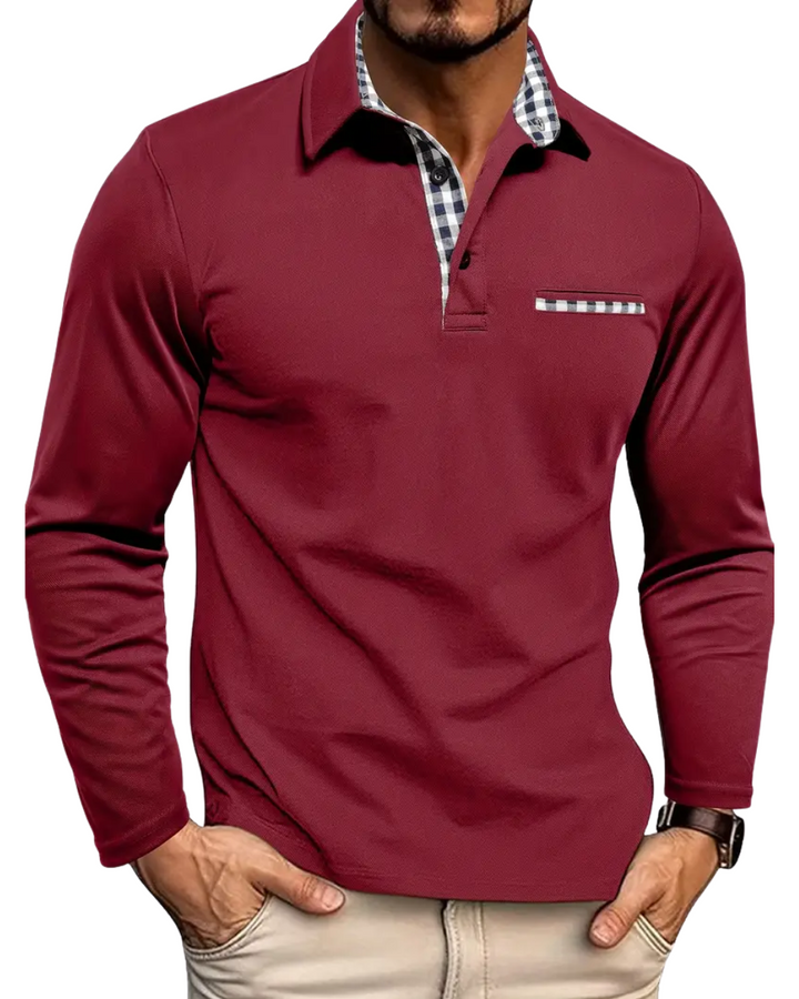 Kai | Lässiges Langarm-Poloshirt