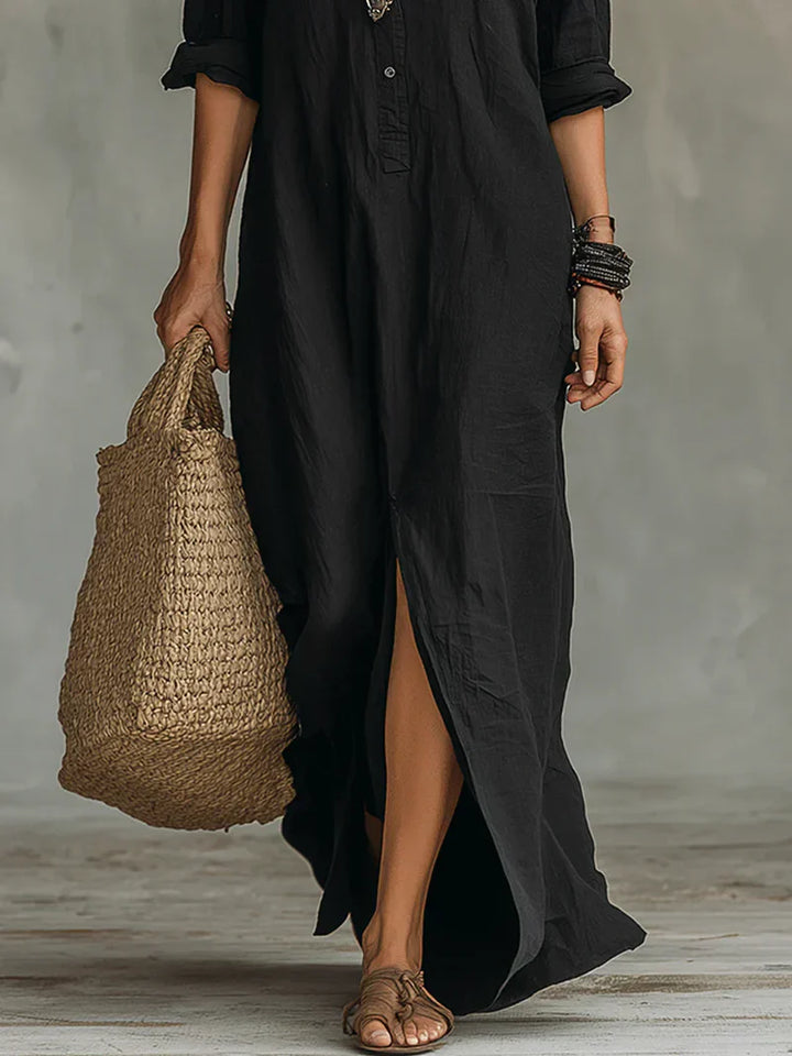 Müheloses Maxi-Kleid mit schmeichelhafter Silhouette Vielseitig für den Alltag