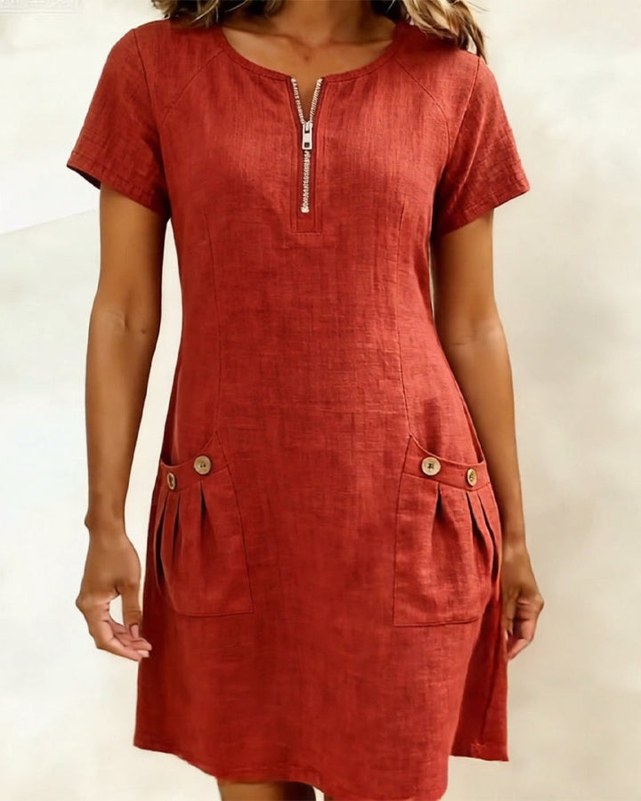Leinenkleid in A-Linie