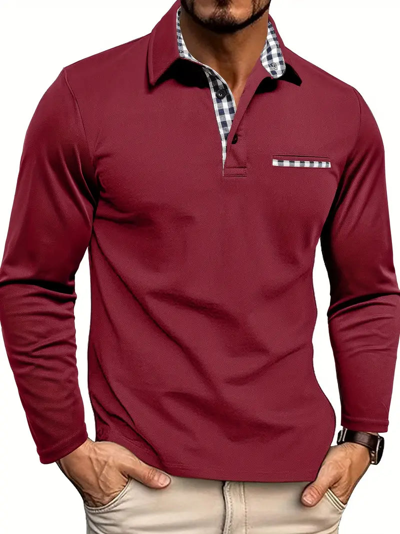 Kai | Lässiges Langarm-Poloshirt