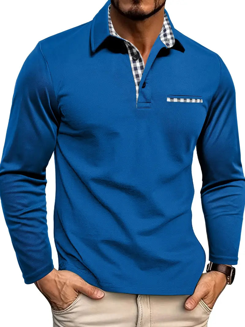 Kai | Lässiges Langarm-Poloshirt